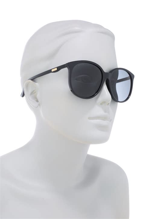 gucci 57mm round sunglasses